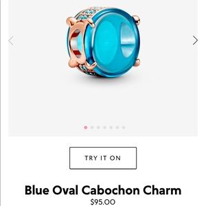 Blue Oval Cabochon Charm